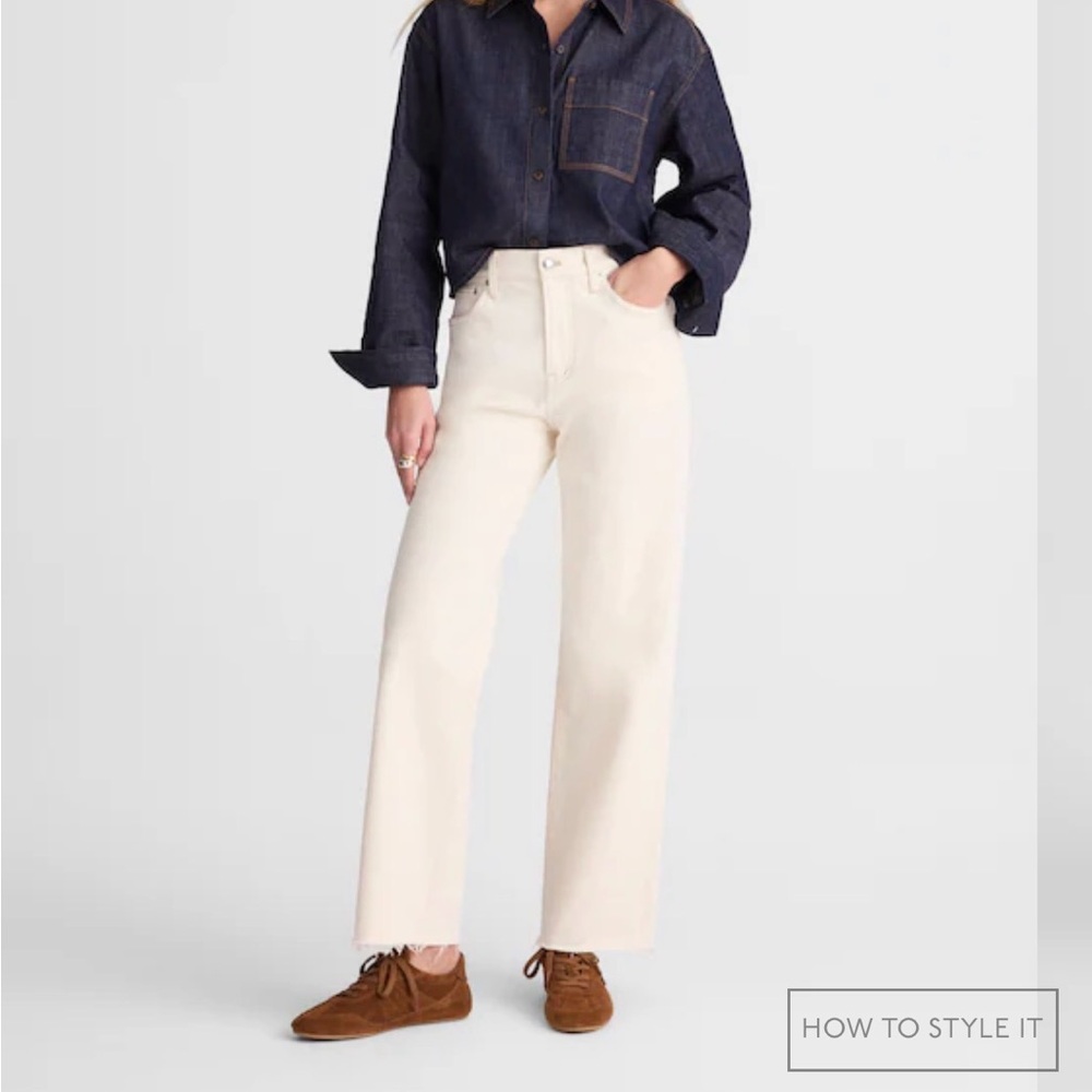 Madewell Cream Vintage Straight Jeans